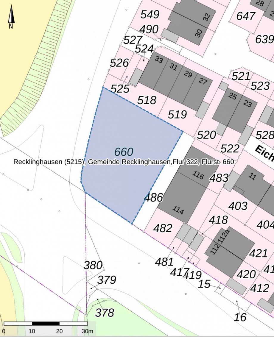 Lageplan Wohngrundst�ck Recklinghausen